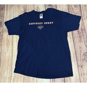 Vintage 2001 Churchill Downs 127th Kentucky Derby T-Shirt Blue Size XL